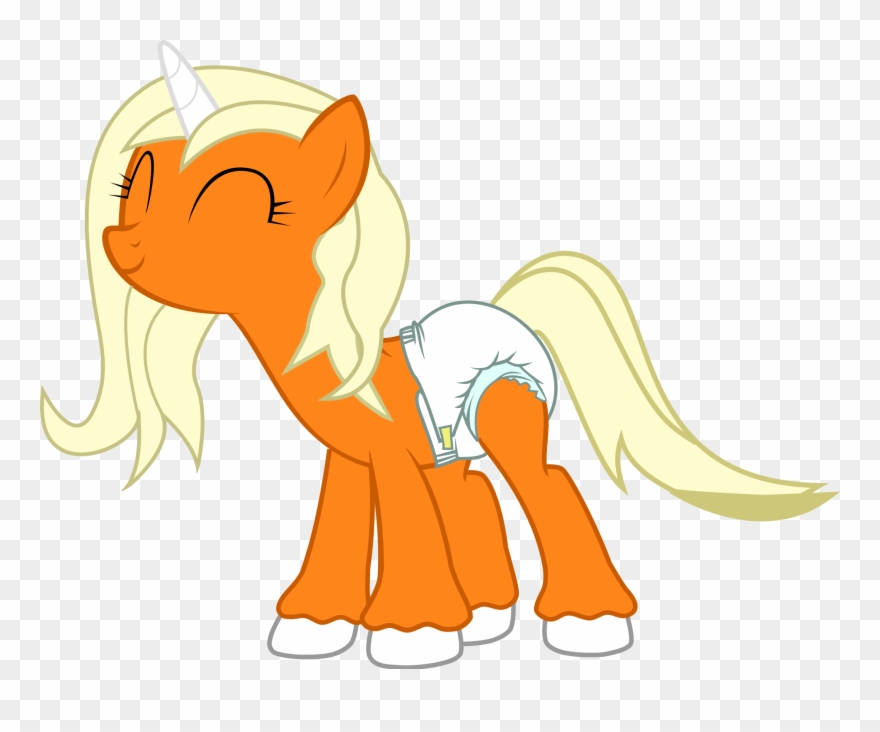 Dreamsicle In Diapers - Pony In A Diaper Clipart