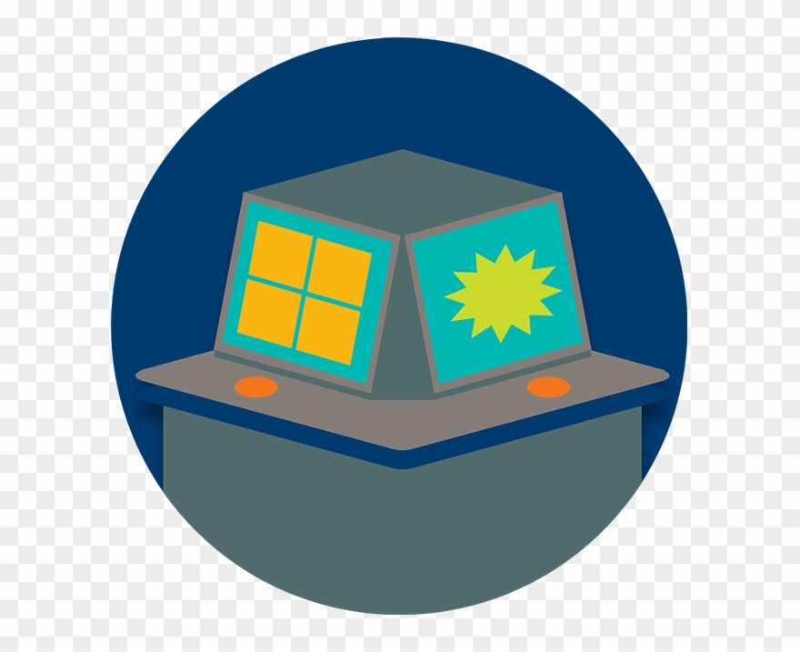 A Bingo Hall Table With Pod Terminal Screens - Table Clipart