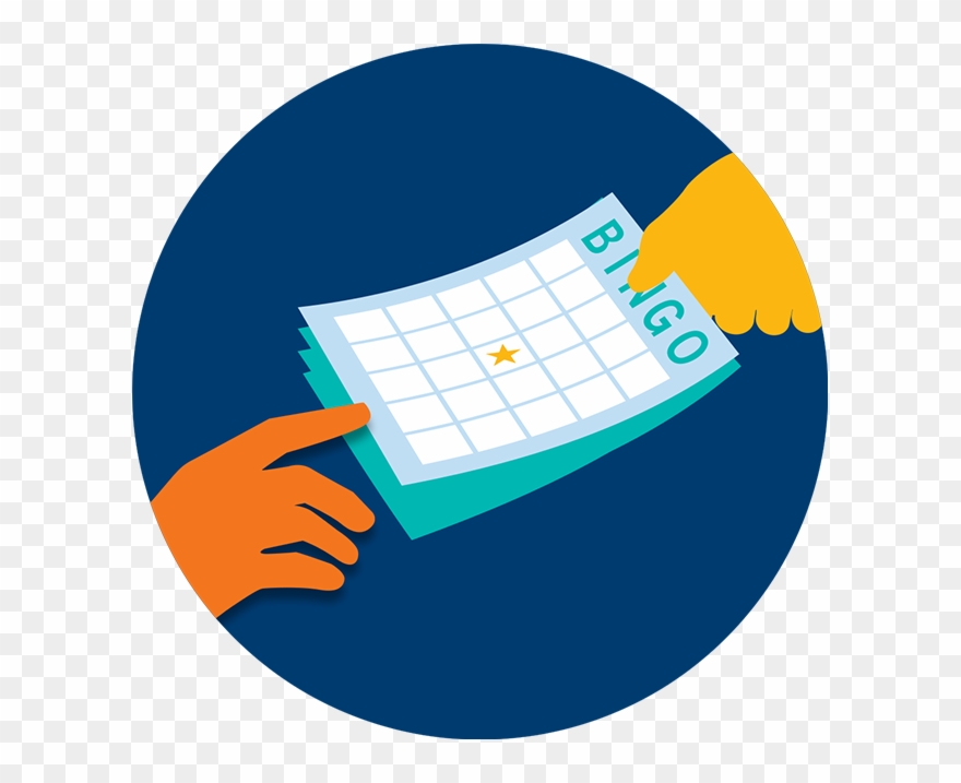 Two People Touching The Same Bingo Cards - Bingo Clipart