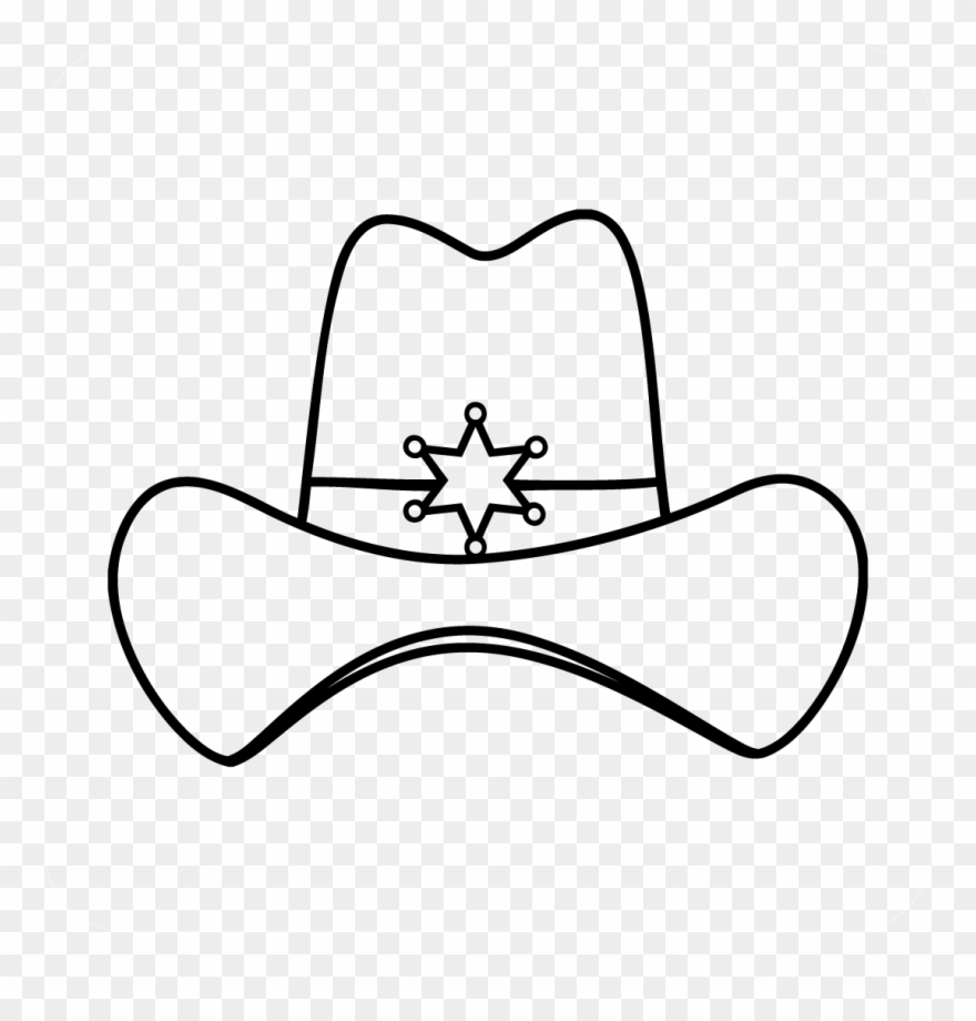 Sheriff Cowboy Hat Decal - Cowboy Hat Clipart