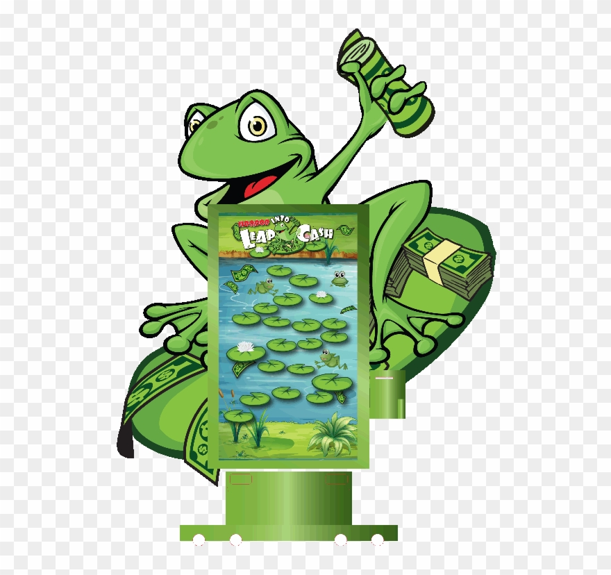 Leap Into Cash - Cartoon Clipart