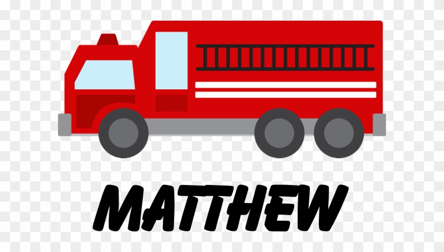 Personalized Fire Truck Picture Ornament - Personalized Fire Truck Bib Clipart