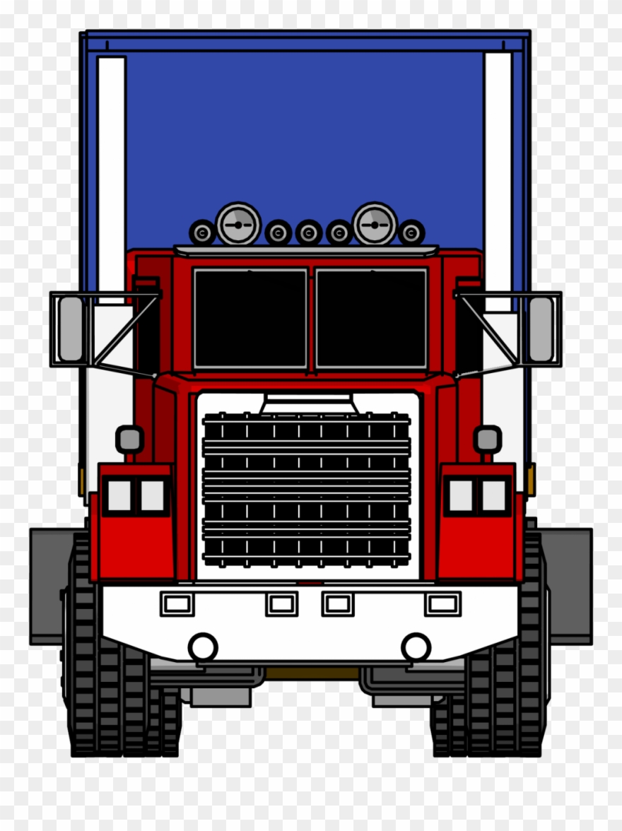 Trailer Fire Engine Clip Art Semitrailer Transprent - Front Of A Big Truck - Png Download
