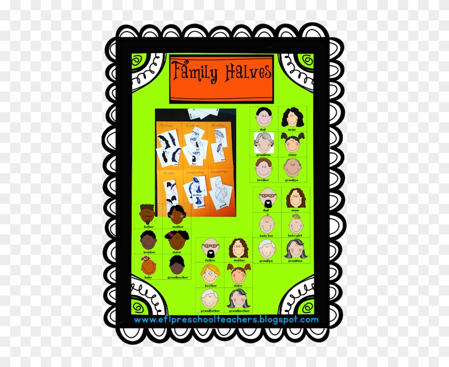 Family Halves Game - Flip By Ezra R Tanaka Clipart