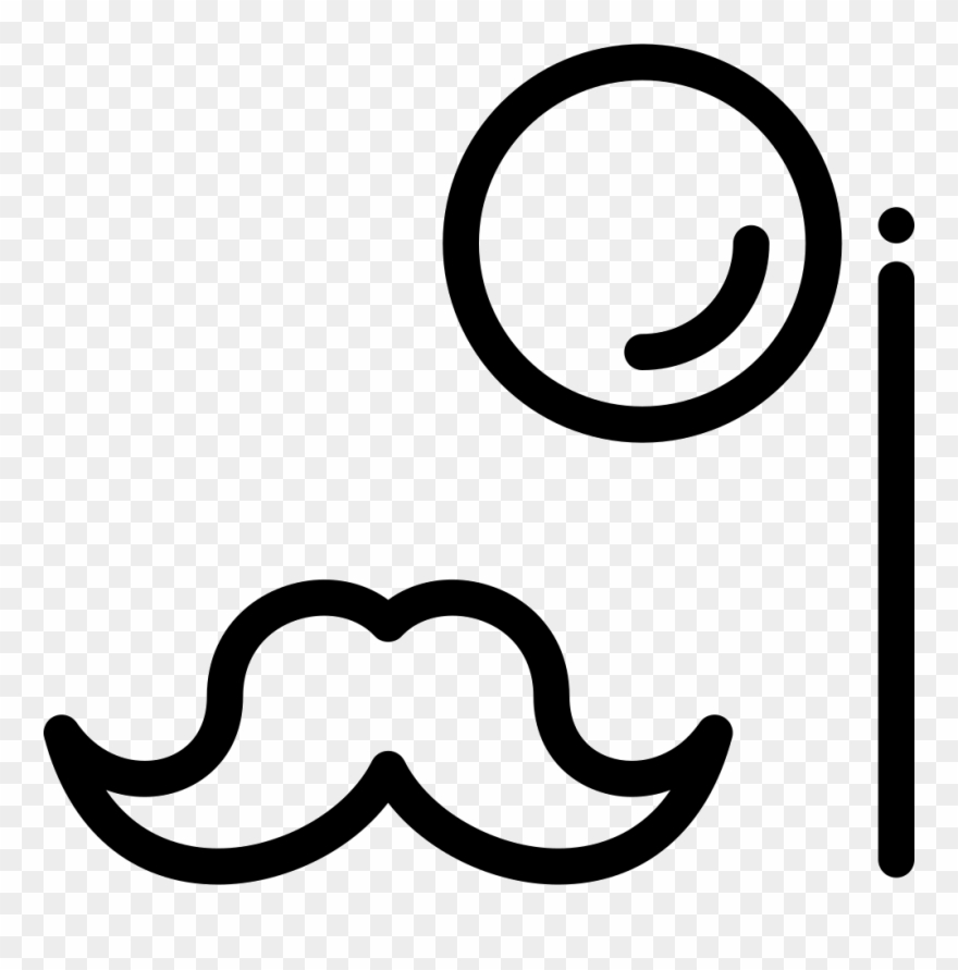 Mustache Streamline Svg Png Icon Free Download - Monocle Icon Png Clipart