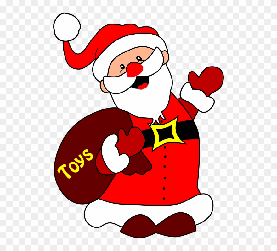 Christmas Cat Clipart - Father Christmas Toys - Png Download