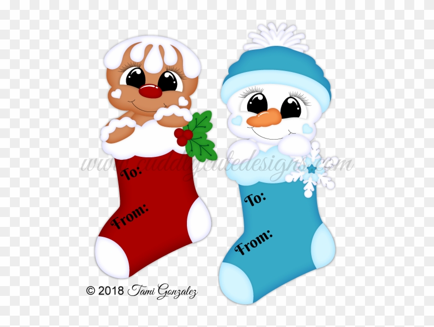 Ginger & Snowman Clipart