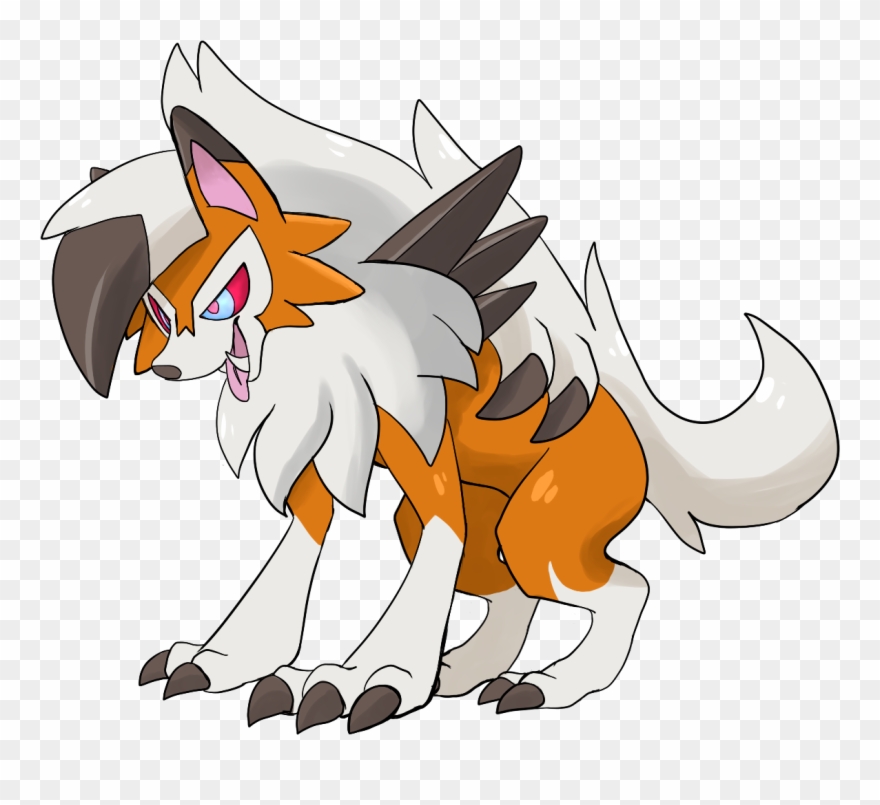 Fixed Dusk Lycanroc- Now Its Not Just A Midday That - Cartoon Clipart