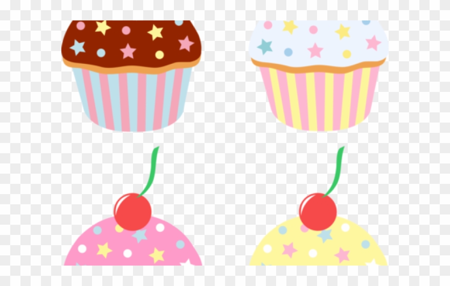 Vanilla Cupcake Clipart Birthday Cupcake - Cartoon Cakes And Sweets - Png Download