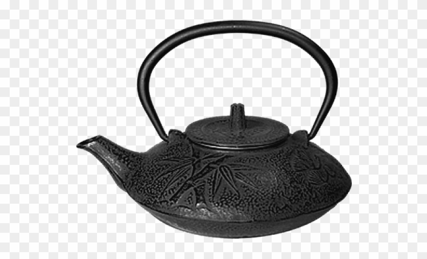 Teaology Cast Iron Teapot 800ml Black Bamboo - Teaology Cast Iron Teapot Clipart