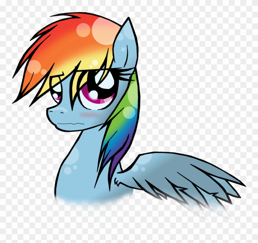 Png Stock Blush Drawing Embarrassed Face - Rainbow Dash Clipart