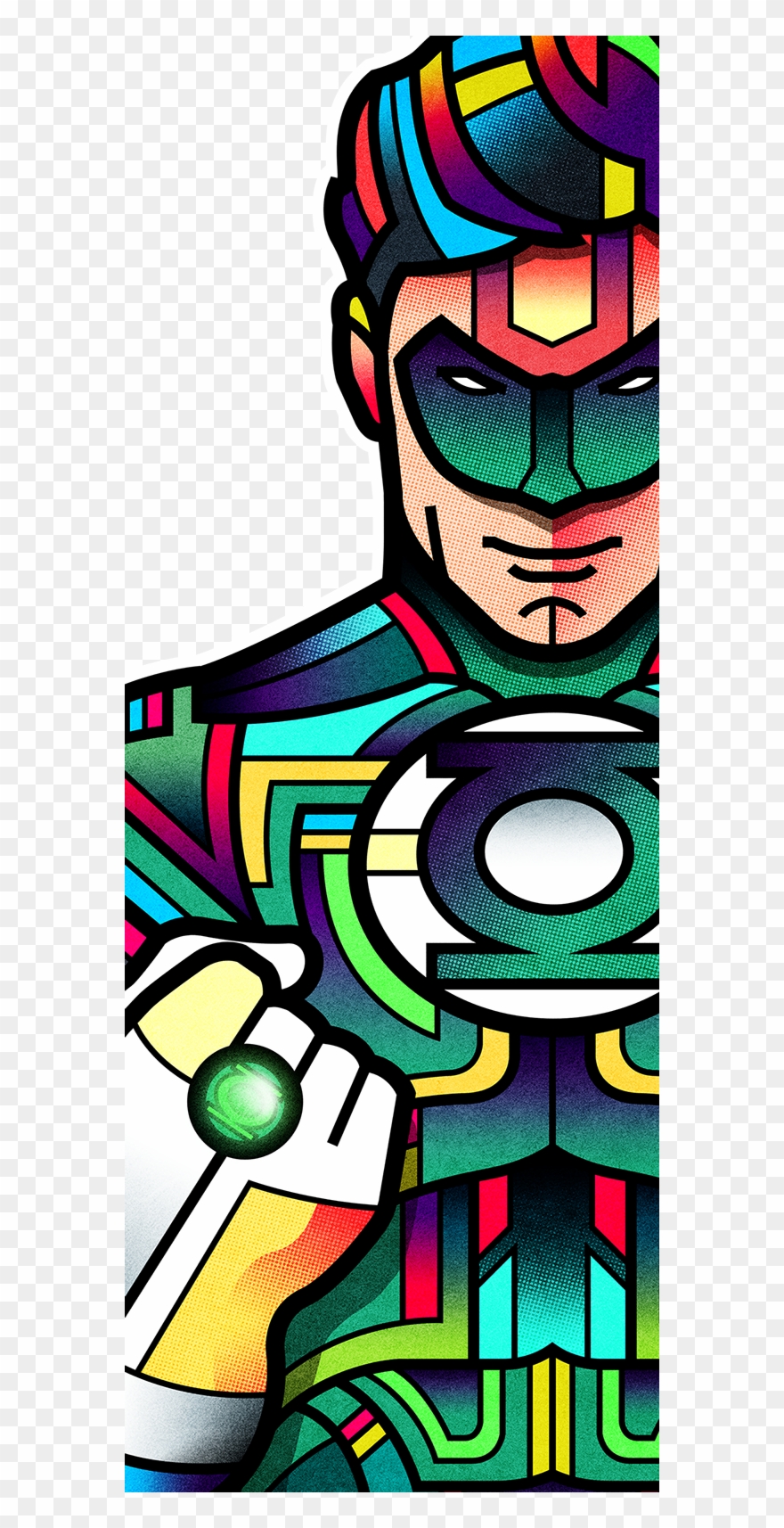 Superheroes Exclusive Collection - Green Lantern Pop Art Clipart