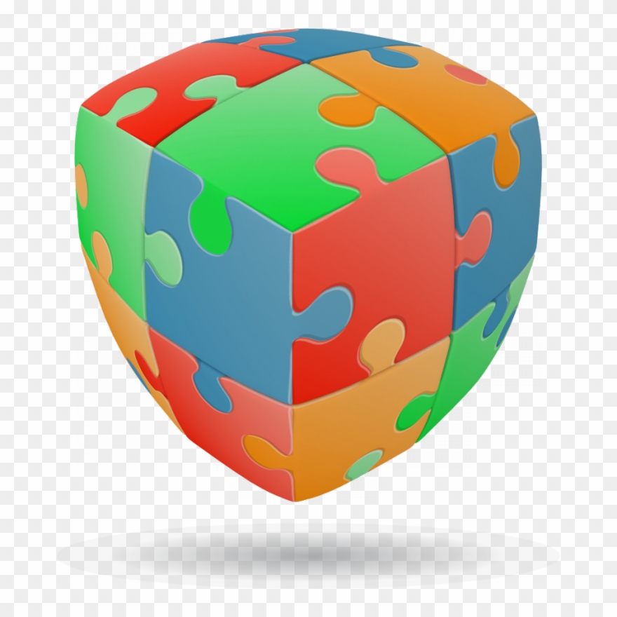 Vcb2cj V-cube Jigsaw - V-cube Jigsaw 2x2 Pillow Puzzle Clipart