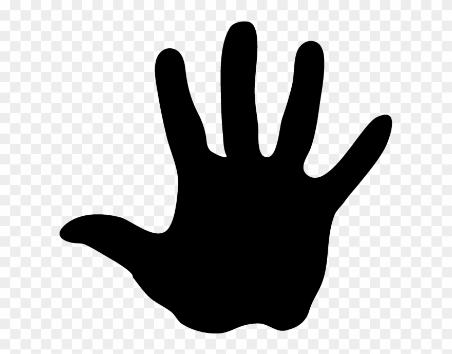 Drawn Finger Hand Outstretched - Palm Hand Drawing Clipart
