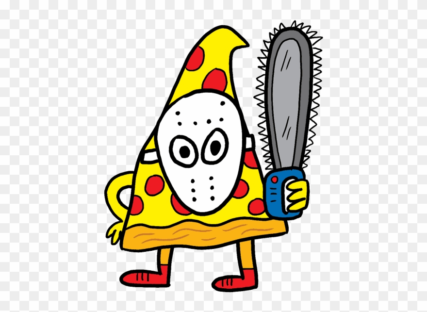 Halloween Pizza Sticker By Jon Burgerman For Ios & - Pizza Ii: Villa Clipart