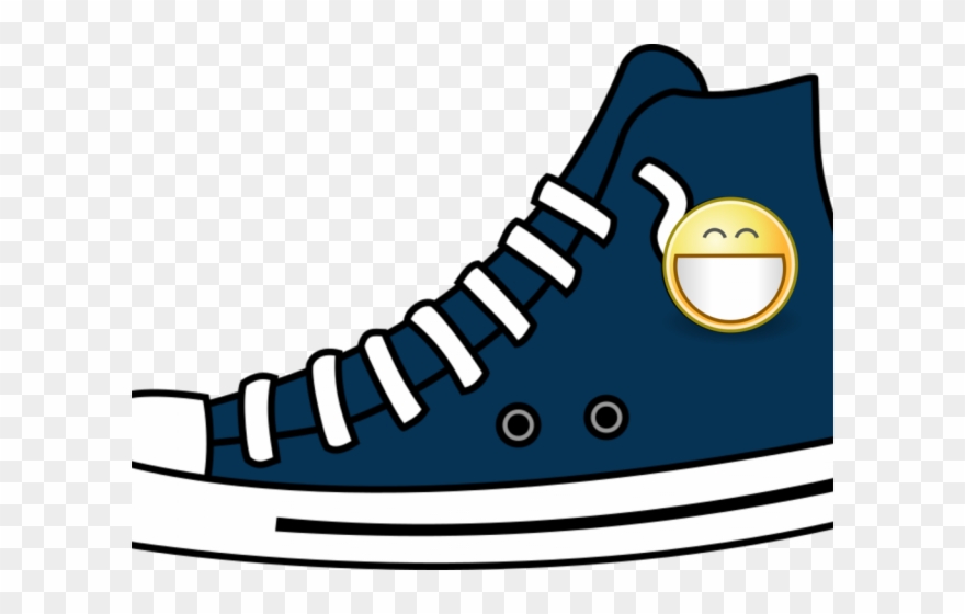 Gym Shoes Clipart High Top - High Top Converse Shoe Clip Art - Png Download
