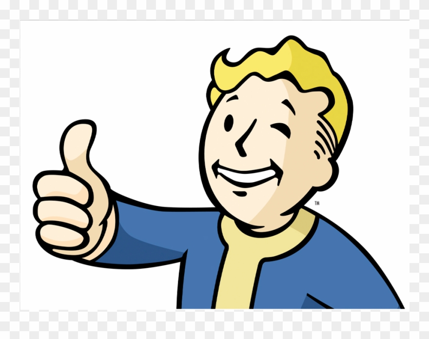 Fallout 4 Car Decal Quot Thumbs Up Vault Boy Quot Official - Vault Boy Clipart