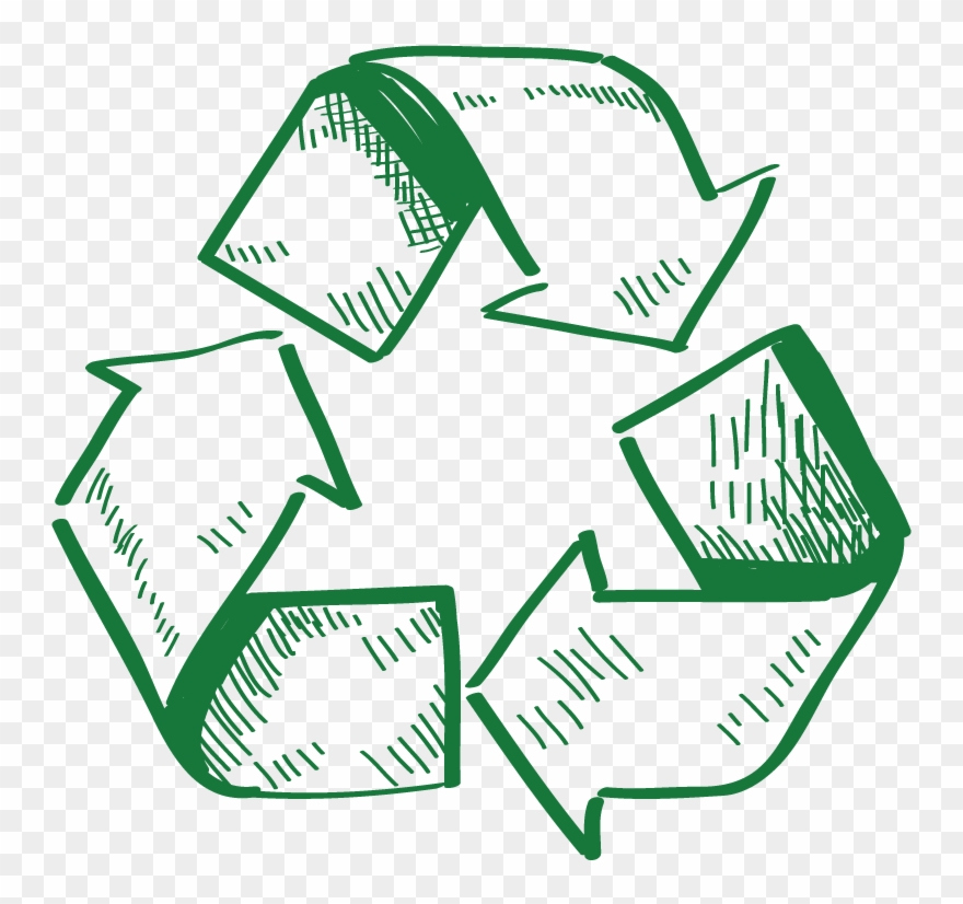 Recycle Logo Sketch - Reciclavel Simbolo Png Clipart