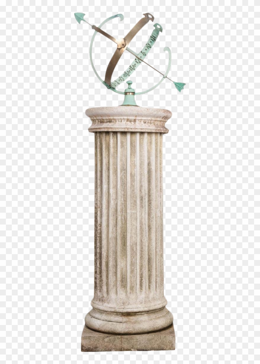 High-end French Early 20th Century Armillary Sphere - Column Clipart