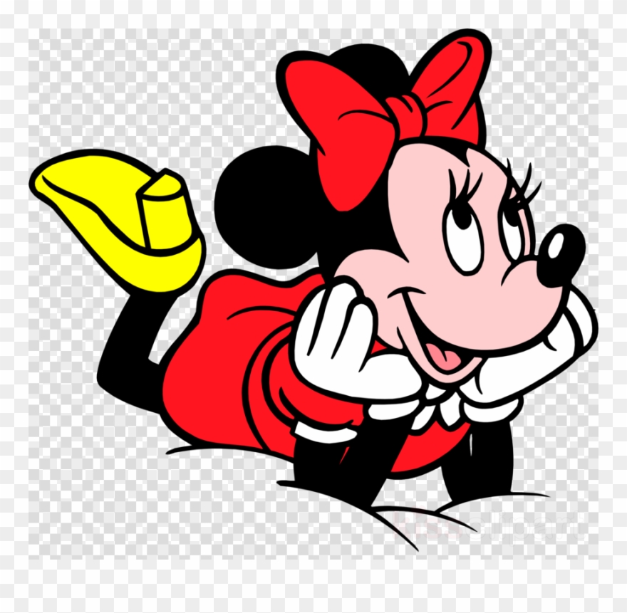 Minnie Mouse Clipart Minnie Mouse Mickey Mouse Drawing - Minnie Mouse Laying Down Cartoon - Png Download