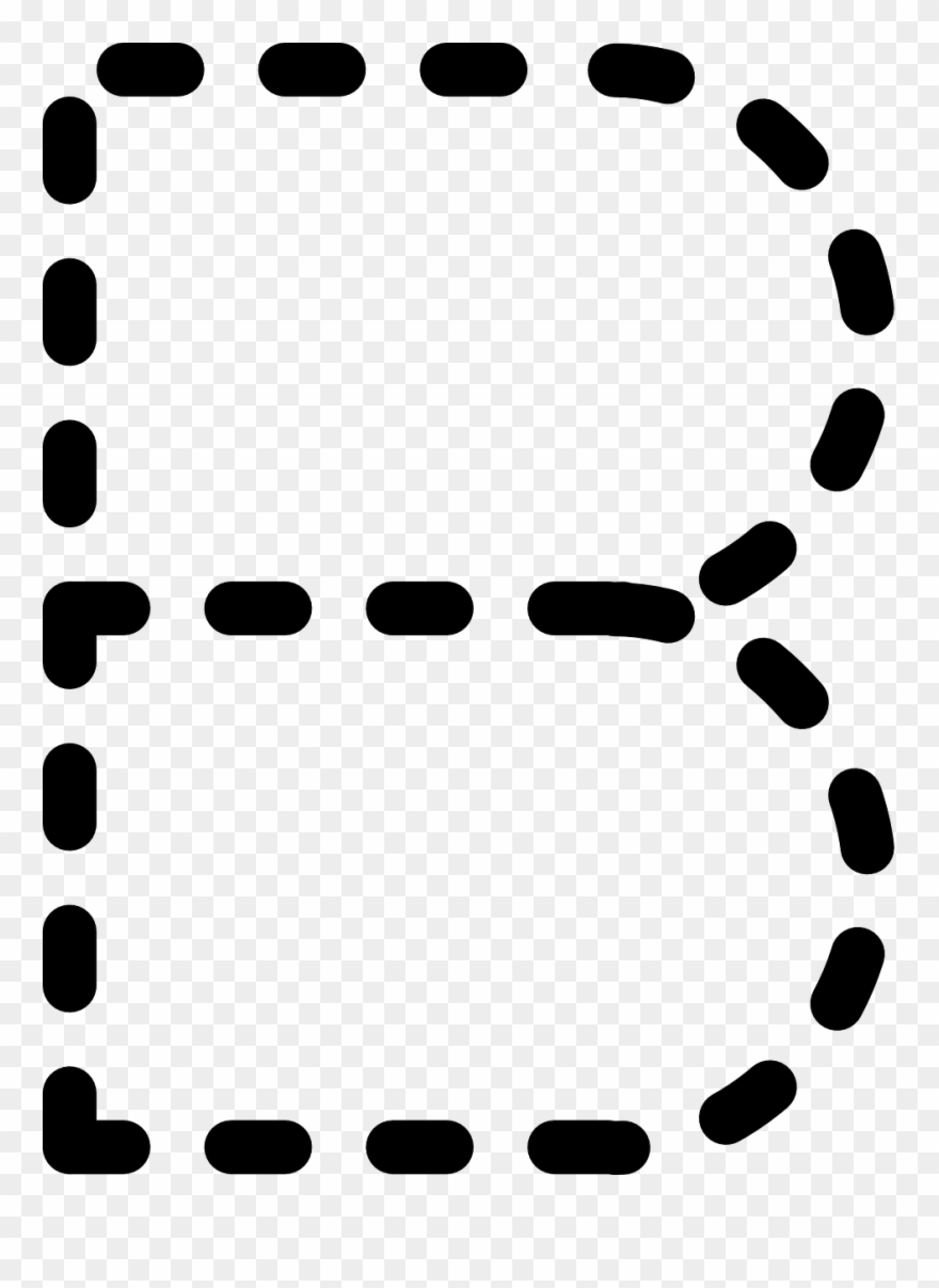 Letter Tracing Worksheet - Letter B Tracing Clipart - Png Download