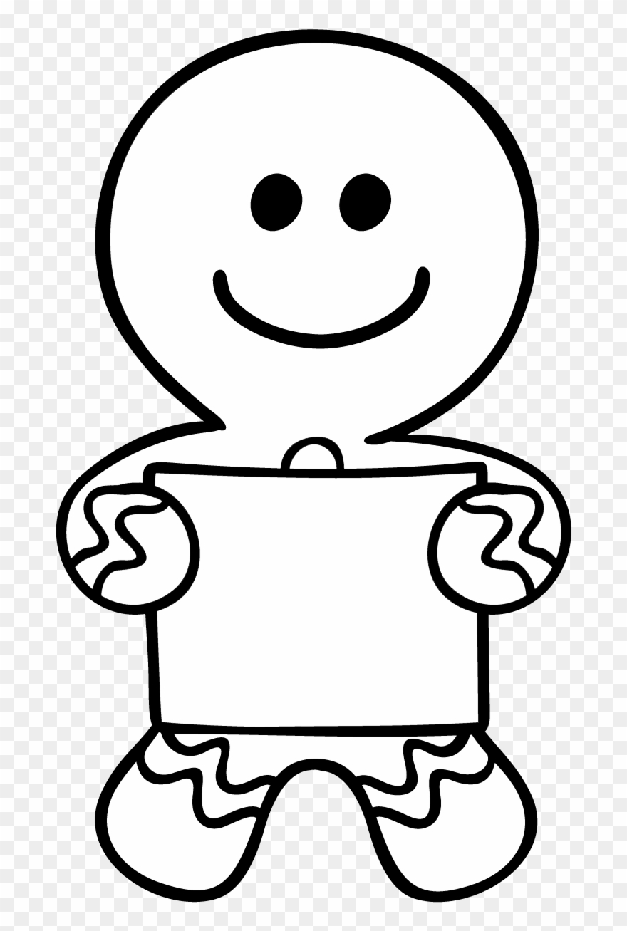 G Graphic Organizers, Digital Stamps, Decoration Noel, - Christmas Gingerbread Man Drawing Clipart