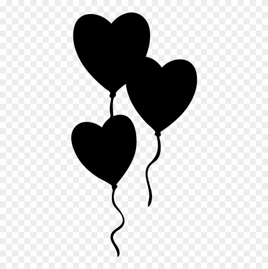 Next - Globos Corazon Silueta Clipart