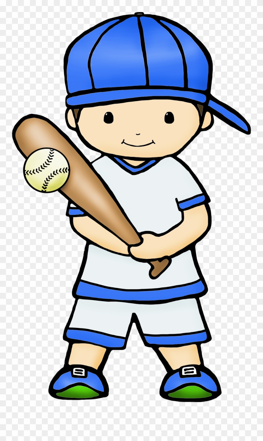 Cute Graphics By - Kid Play Baseball Cartoon Png Clipart