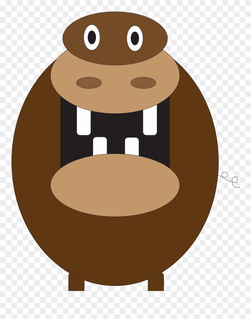 Hippo Clipart Orange - Clip Art - Png Download