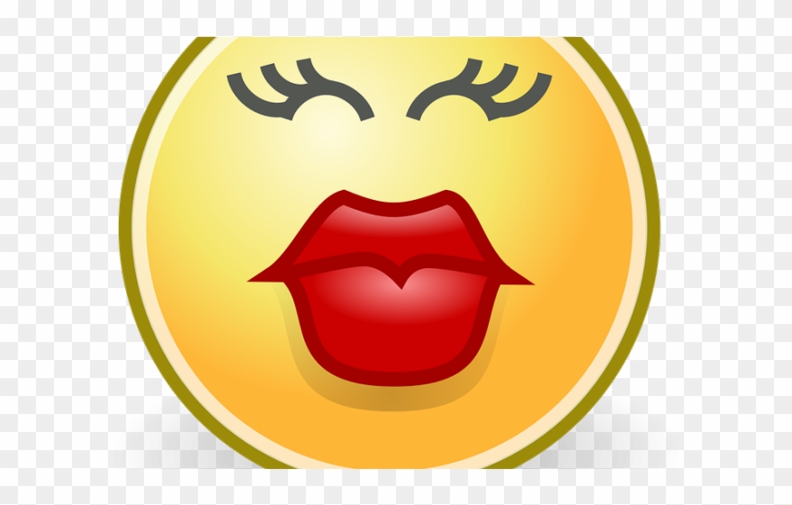 Kiss Smiley Clipart Vector - Smiley Face Kiss - Png Download