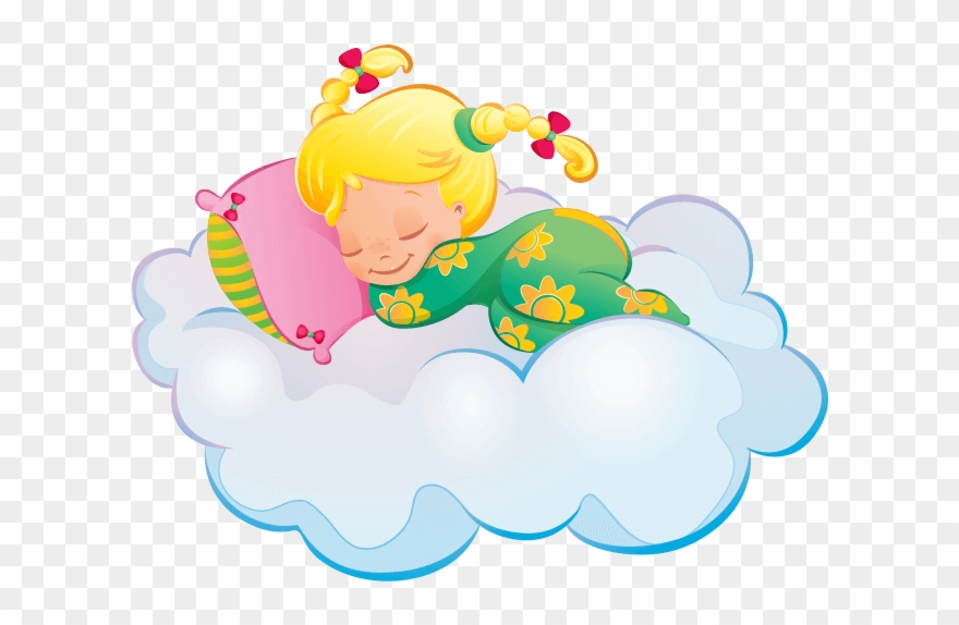 Asleep Girl ⇄ - Illustration Clipart