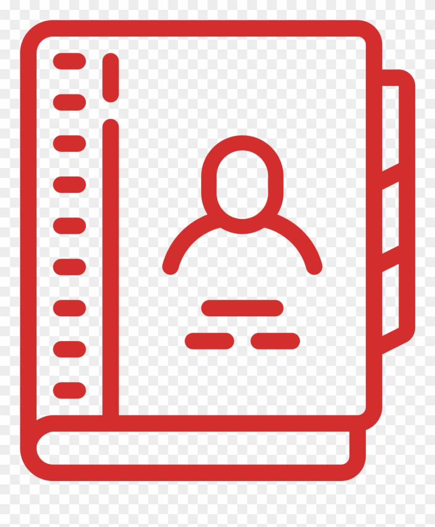 Contacts Icon - Dictionary Draw Icon Png Black Clipart