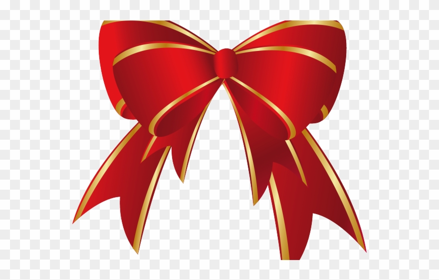 Ribbon Clipart Christmas - Red Christmas Bow Clipart - Png Download
