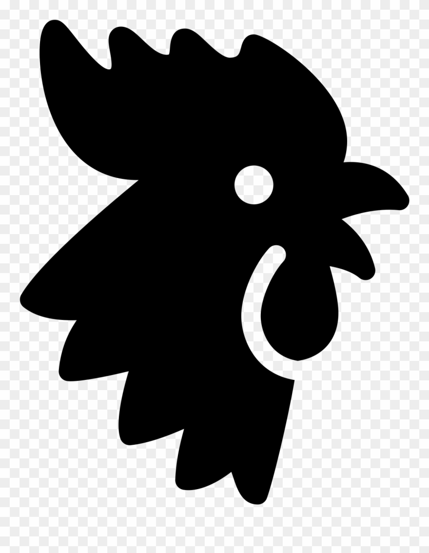 Year Of Rooster Filled Icon - Green Seal Vector Clipart