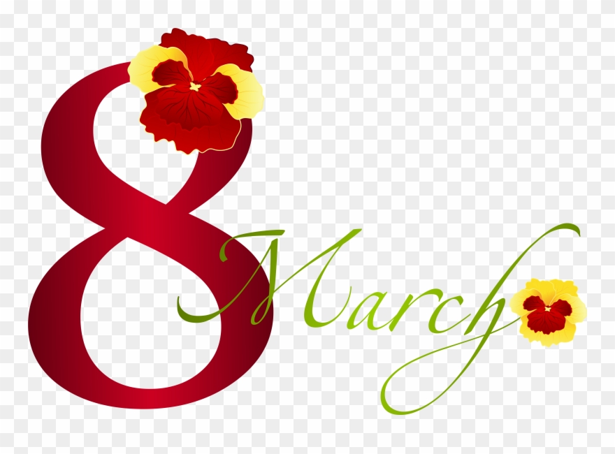 8 March Red Flowers Png Clipart