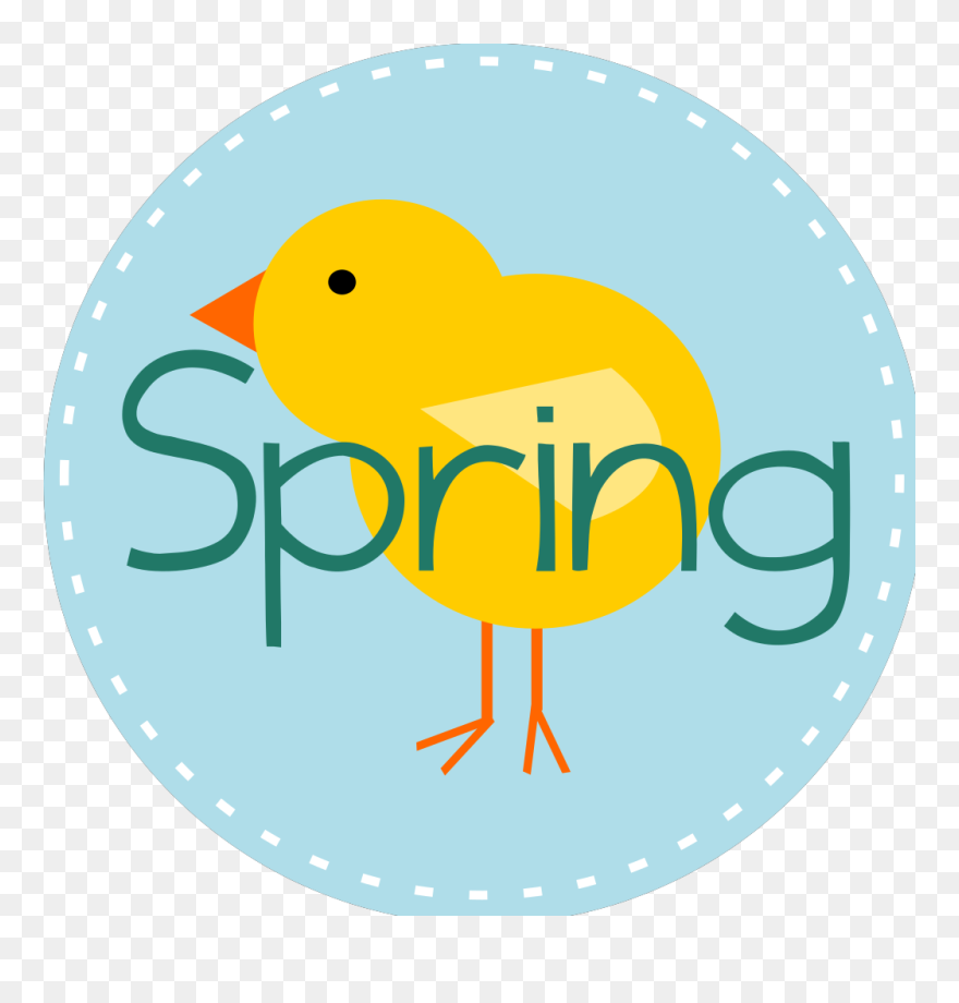 Spring Is Here Circle Blue Clip Art At Clker - กรอบ กลม น่า รัก ๆ - Png Download