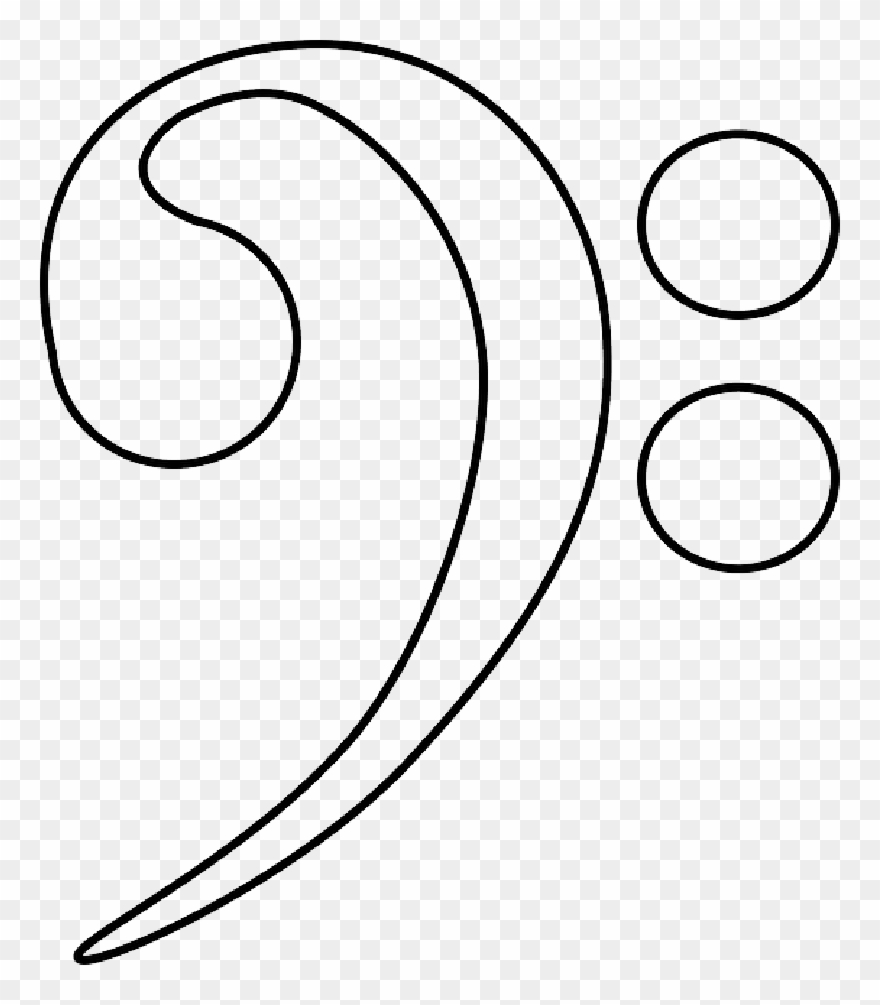 Early Play Templates - Bass Clef Outline Clipart
