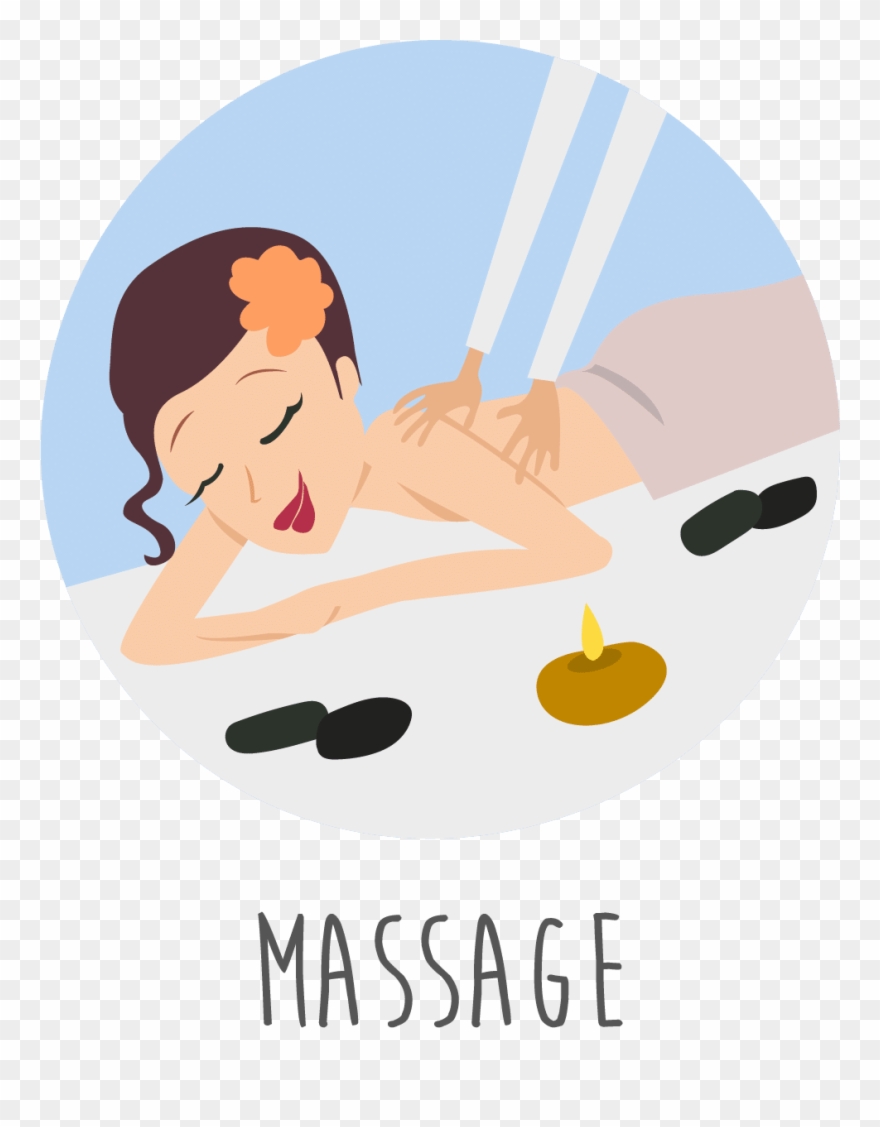 Spa Black And Clip Library Stock - Massage Spa Cartoon Png Transparent Png