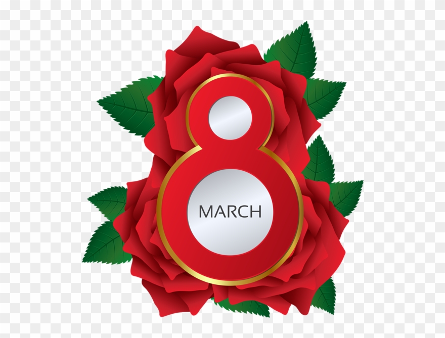 Download Free Printable Clipart And Coloring Pages - March 8 Rose Png Transparent Png