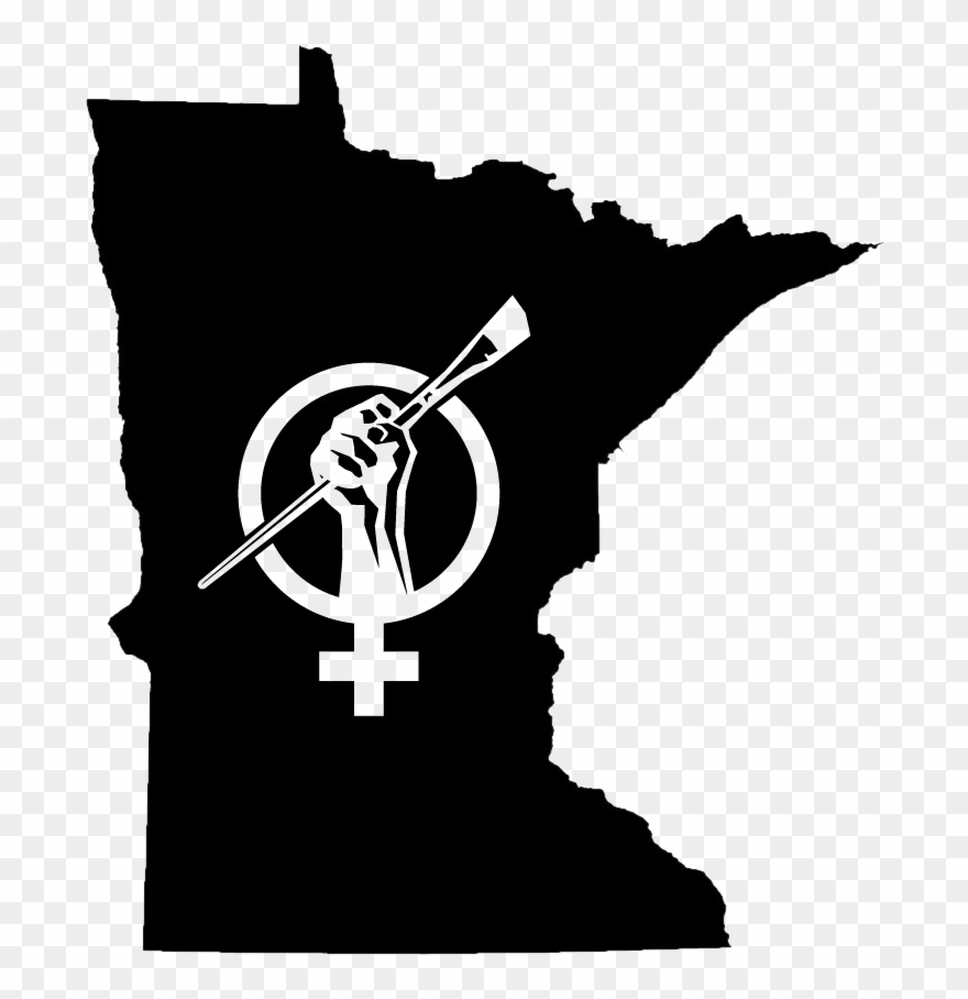 Minnesota Art And Feminism Logo Transparency - Minnesota Outline Clipart