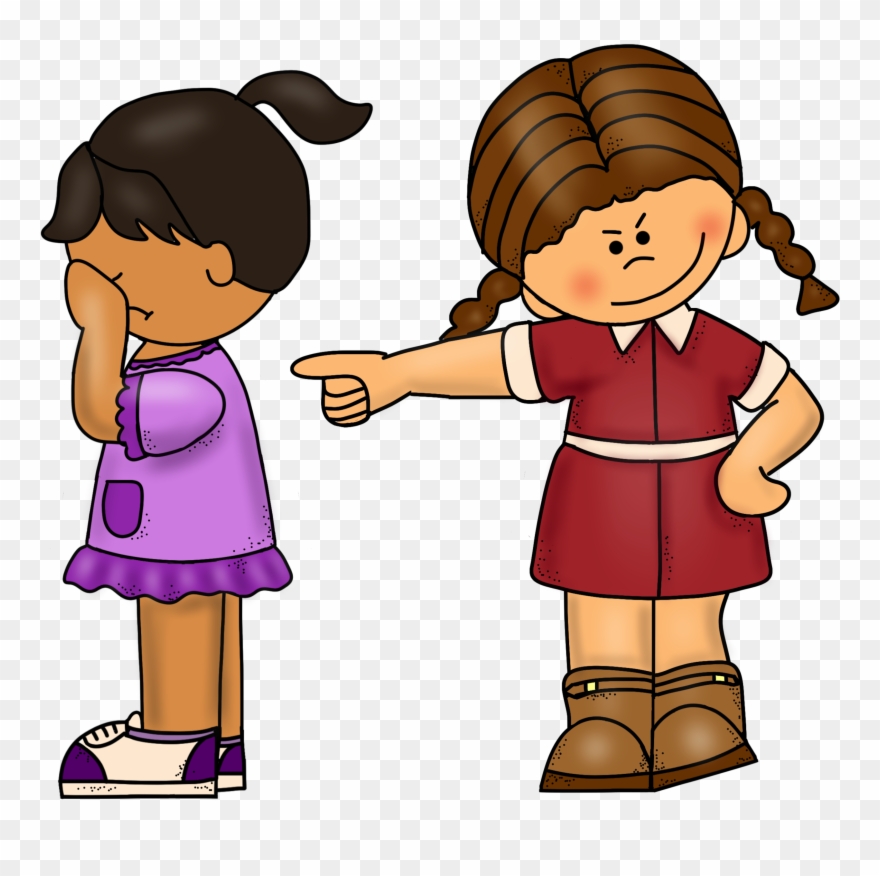 Clip Art Library Dbd C B D F Dcf Girl - Girl Getting Bullied Clipart - Png Download