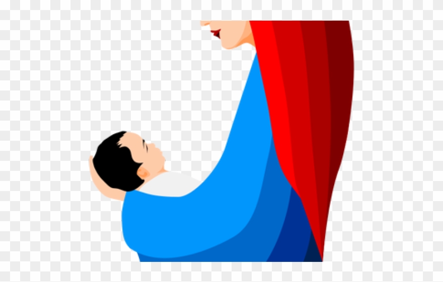 Mother And Baby Clipart Ibu - 聖母 マリア フリー イラスト - Png Download