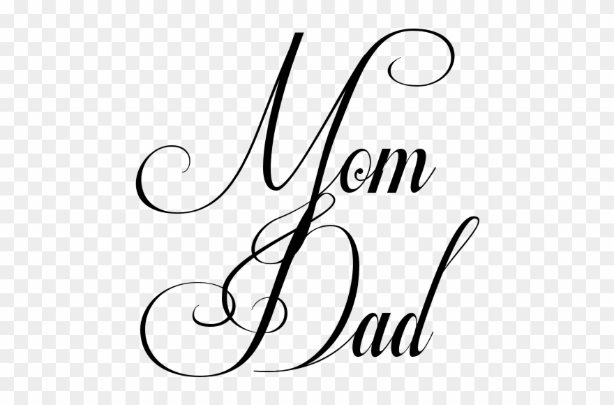Picture Royalty Free Library Child Clip Art Mom Dad - Mom And Dad Writing - Png Download