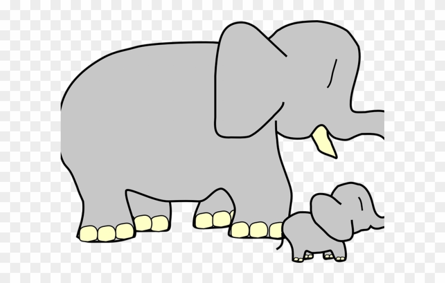Larger Clipart Mother Baby Animal - Clipart Big And Small - Png Download