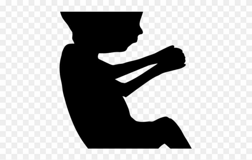 Mother And Baby Clipart Transparent - Fetus Silhouette Transparent Background - Png Download