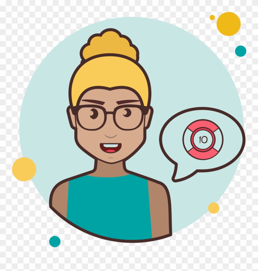 Girl And Poker Chip Icon - Question Girl Png Clipart