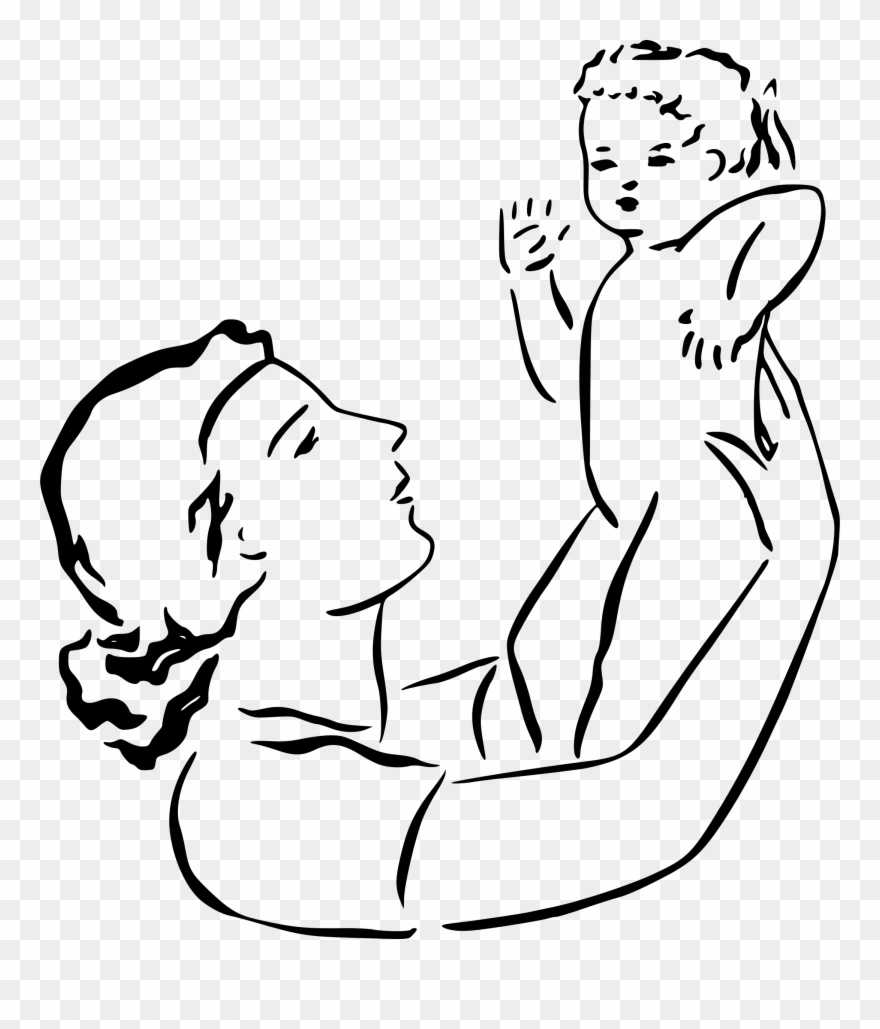 Mother Holds Baby - Make A Poster On Mothers Day Clipart
