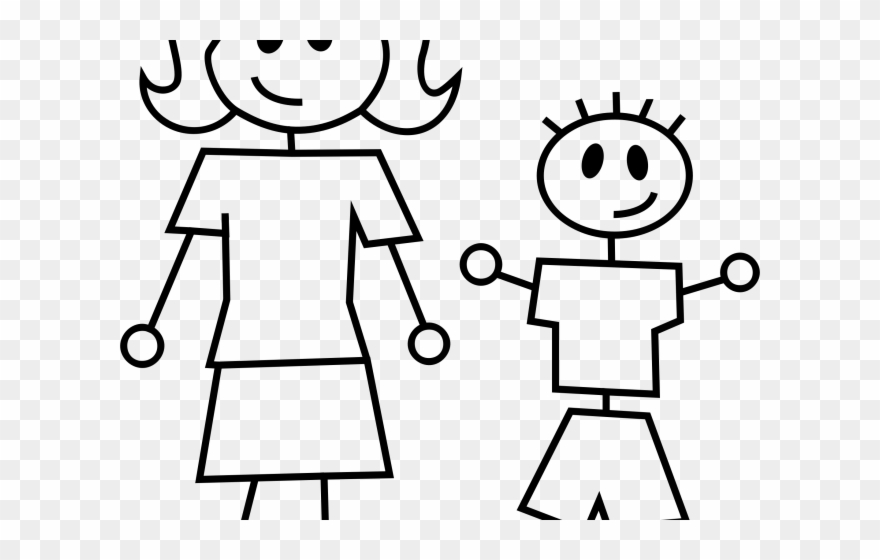 Mommy Clipart Stick Figure - Stick Figure Clipart - Png Download