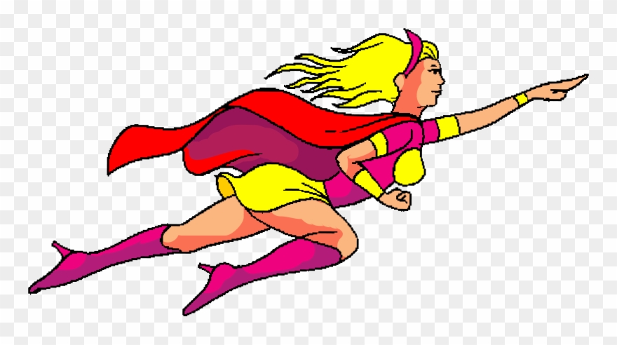 A - Superwoman Flying Clipart