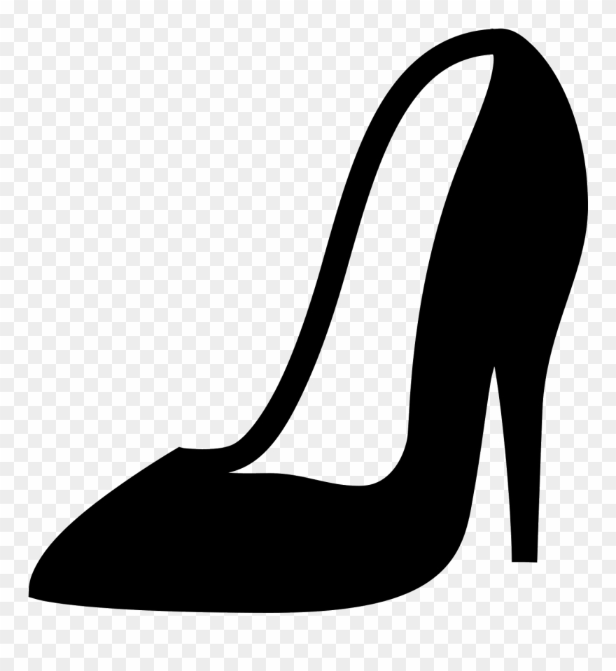 Women Shoe Diagonal View Filled Icon In Iphone Style - Stiletto Heels Silhouette Clipart